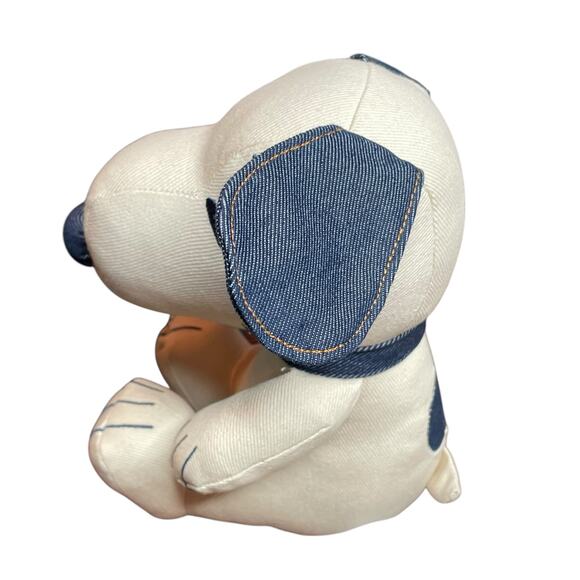 Snoopy Denim Plush Dog Peanuts American Eagle Stuffed Animal 8" Nursery Gift - Picture 5 of 10